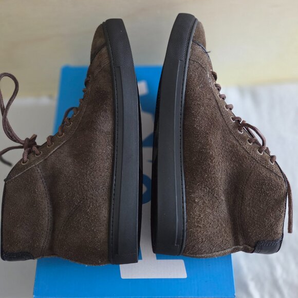 Frye Boots Mens Walker Midlace Hi-Top Rough Suede Leather Size 11.5 Olive Green main image 7